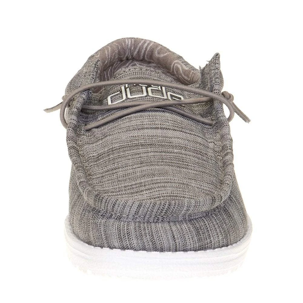 Heydude Youth Hey Dude Walley Linen Stone Casual Shoe 2 Heydude Youth Hey Dude Walley Linen Stone Casual Shoe - Image 2