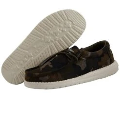 Heydude Toddler Hey Dude Linen Camo Wally Casual Shoe