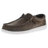 Heydude Men's Hey Dude Wally E Dark Brown Linen Casual Shoe