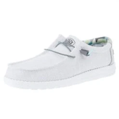 Heydude Men's Hey Dude Wally Sox Triple Needle Star White Casual Shoe