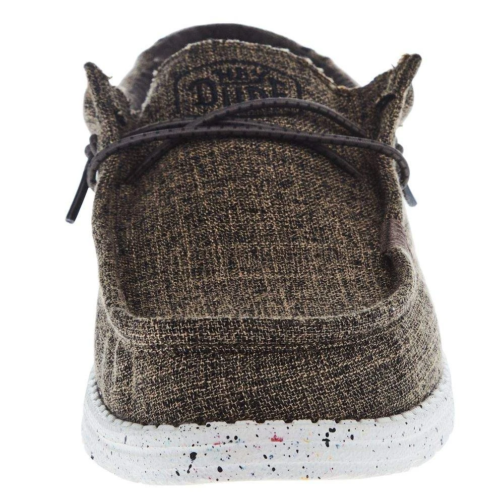 Heydude Men's Hey Dude Wally E Dark Brown Linen Casual Shoe 2 Heydude Men's Hey Dude Wally E Dark Brown Linen Casual Shoe - Image 2