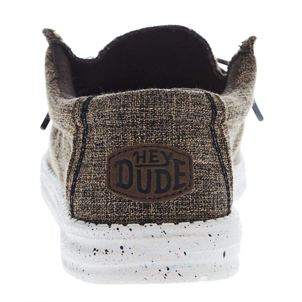 Heydude Men's Hey Dude Wally E Dark Brown Linen Casual Shoe 4 Heydude Men's Hey Dude Wally E Dark Brown Linen Casual Shoe - Image 4