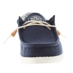 Heydude Men's Hey Dude Wally Linen Natural Navy Shoe