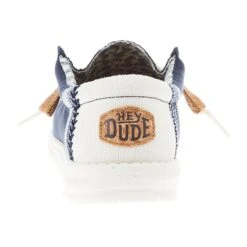 Heydude Men's Hey Dude Wally Linen Natural Navy Shoe -Heydude 40015 410 04