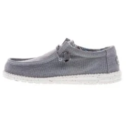 Heydude Men's Hey Dude Wally Stretch Canvas Grey Iron Shoe -Heydude 40022 1HO 03