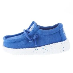 Heydude Toddler Hey Dude Wally Slub True Blue Canvas Casual Shoe -Heydude 40029 428 03