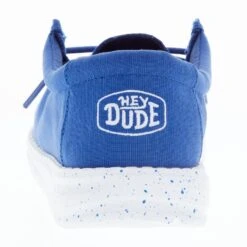 Heydude Youth Hey Dude Wally Slub Navy Canvas Casual Shoe -Heydude 40044 428 04